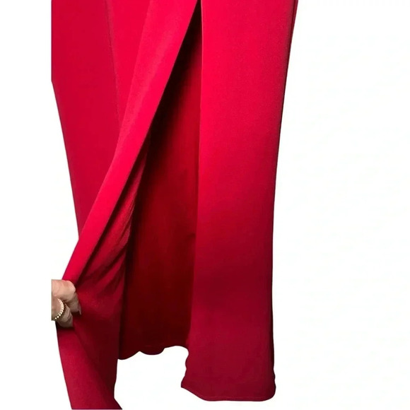 Lulus Red Maxi Length Formal Dress Holiday Event Christmas Party Gala Occasion - Picture 6 of 10